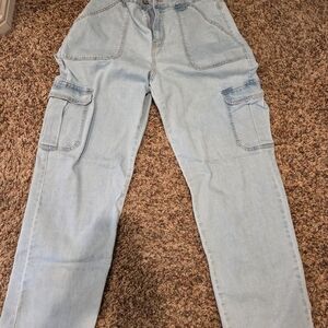 Wax Jean Light Denim Cargo Pants